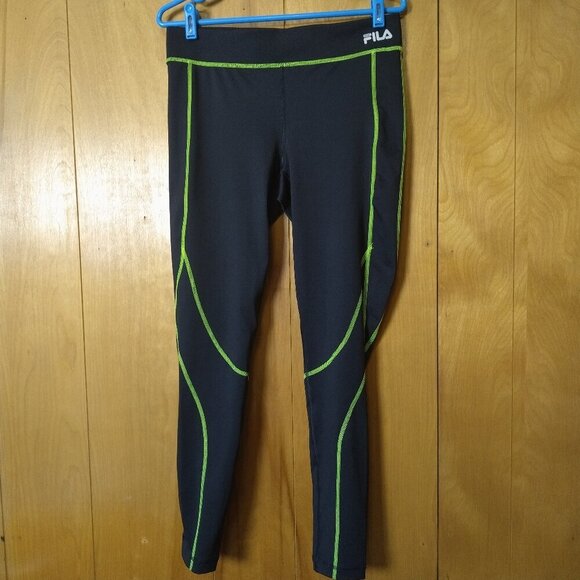 Fila Sport Running Women's Medium Black Pants Zippered Back Leg Athletic - Picture 1 of 7